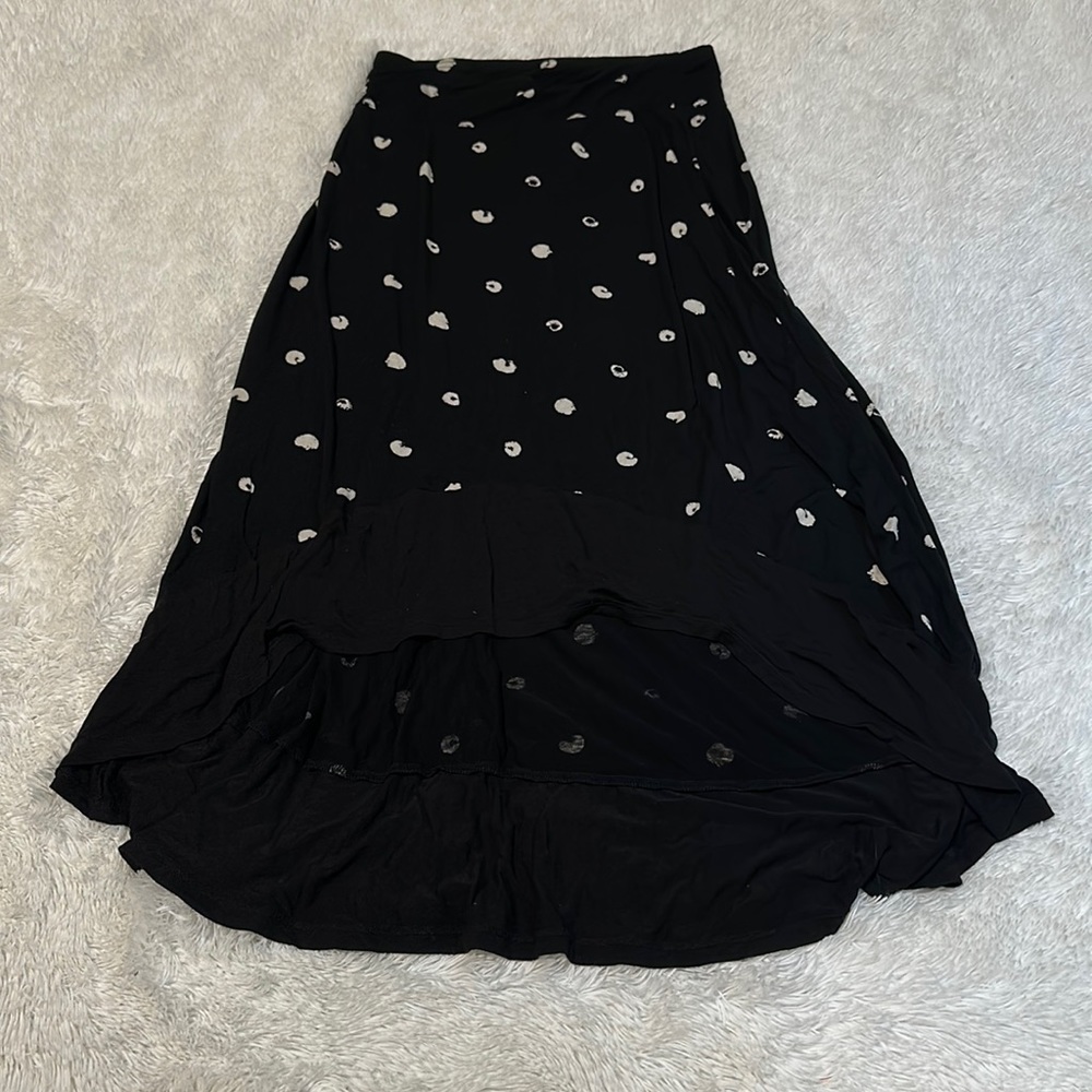 💕 Kensie High Low Ruffle Hem Maxi Skirt